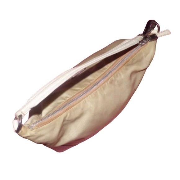 Prada Re-edition 2005 MOD Retro Khaki Nylon & White Leather Bowling Bag - Picture 5 of 5